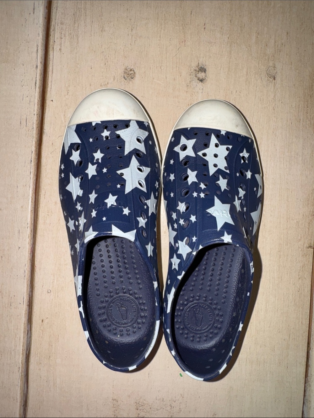 Native Shoes Kids Navy Blue Star Slip-On Sandals- c12